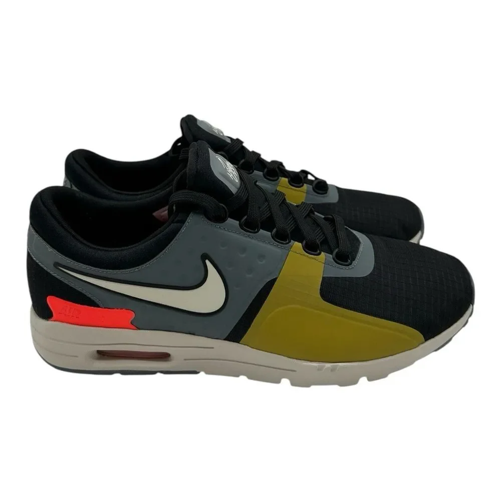 Nike Air Max Zero Si Running Shoes Womens 7.5 Black‎ Light Bone Grey 881173-001